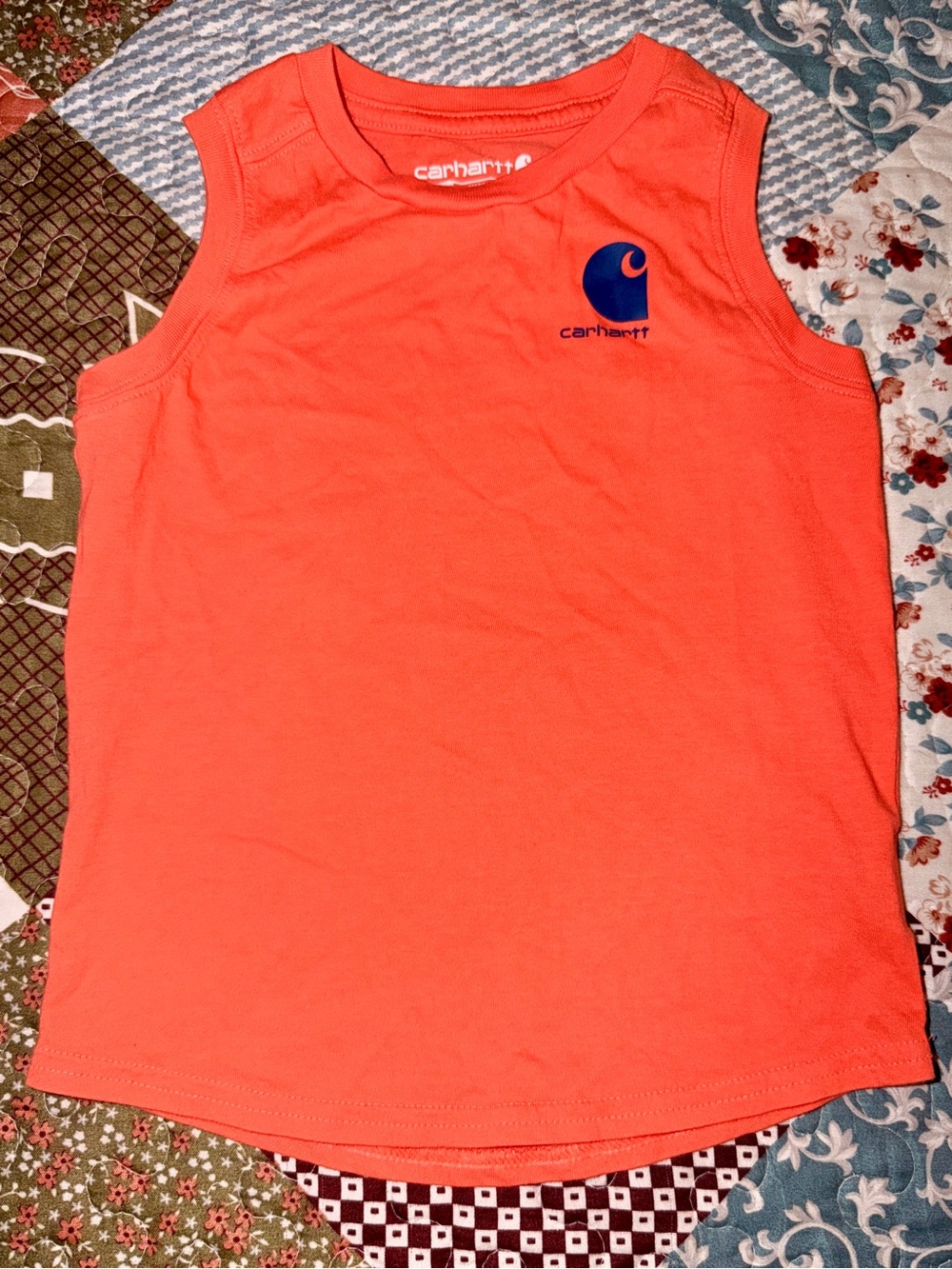 Carhartt Toddler 3T Coral Sleeveless Graphic Shirt Outdoor Mountain Tank Top